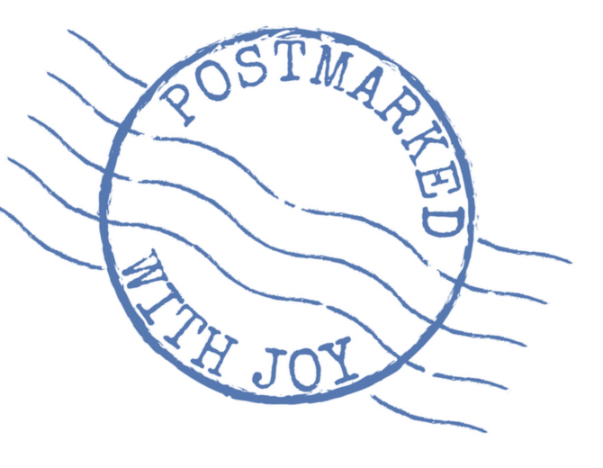 Postmarked with Joy postmark logo